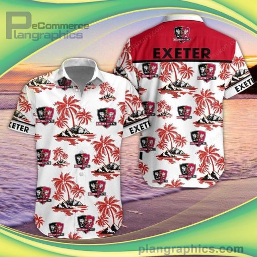 exeter city fc short sleeve button down shirt and hawaiian short 88 xHioC