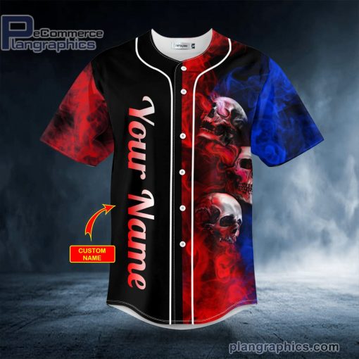 faith hope love smokey skull custom baseball jersey 344 w2twW