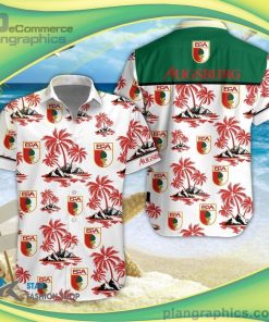 fc augsburg 3d short sleeve button down shirt and hawaiian short 87 F6PMC