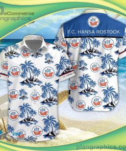 fc hansa rostock short sleeve button down shirt and hawaiian short 86 VkDHU