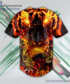 flaming lava lion zombie ghost skull baseball jersey pl3614238 q9JOi