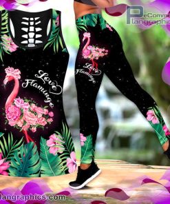 flower flamingo tank top legging set J9hs8