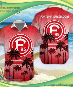 fortuna dusseldorf 3d short sleeve button down shirt and hawaiian short 80 1jkjz