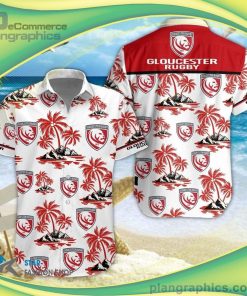 gloucester rugby 3d short sleeve button down shirt and hawaiian short 78 jjSCe