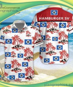 hamburger sv 3d short sleeve button down shirt and hawaiian short 75 OJZ6W