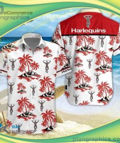 harlequins fc 3d short sleeve button down shirt and hawaiian short 74 zMA9I