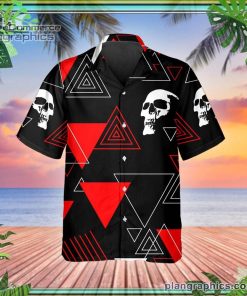 head caro skull short sleeve button down hawaiian shirt 219 140Av