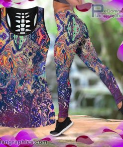 hippie art tank top legging set Xuiaf