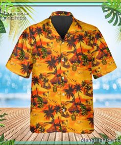 hot summer beach skull short sleeve button down hawaiian shirt 215 pbBKL