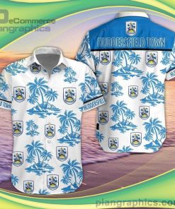 huddersfield town afc short sleeve button down shirt and hawaiian short 69 ZHm1X