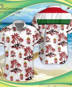 hungary national football team short sleeve button down shirt and hawaiian short 68 UrDeE