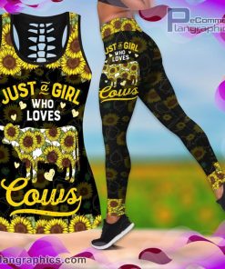 just a girl who loves cows tank top legging set Jf2hT