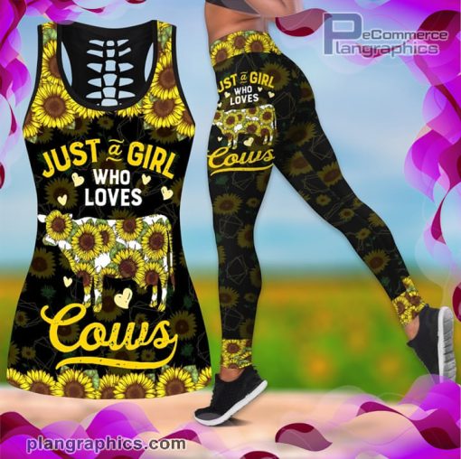 just a girl who loves cows tank top legging set Jf2hT