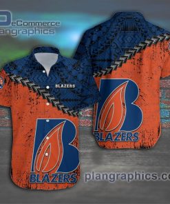kamloops blazers casual button down hawaiian shirt grunge polynesian tattoo ca hockey 206 XRLO6