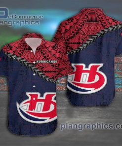 lethbridge hurricanes casual button down hawaiian shirt grunge polynesian tattoo ca hockey 192 Be2Z8
