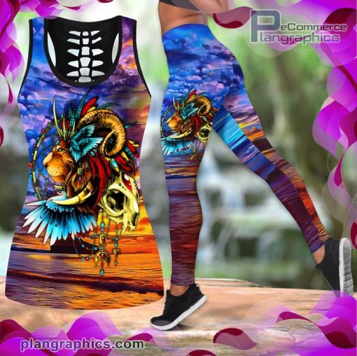 lion native multicolor tank top legging set UHAdB