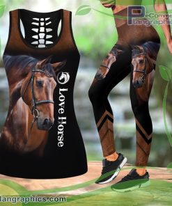 love horse 6 tank top legging set gXGeK