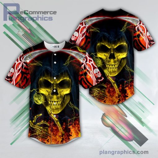 lucifer satan grim reaper skull baseball jersey pl795336 yrWTc