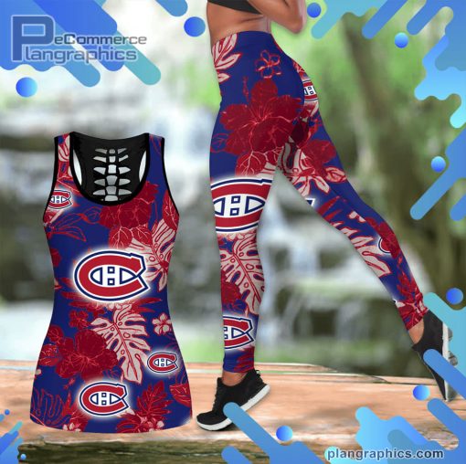 montreal canadiens hawaiian hollow tanktop leggings set 1ek2O