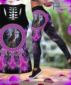 native wolf violet tank top legging set psCia