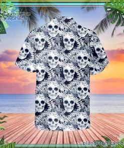 ocean vibe floral skull short sleeve button down hawaiian shirt 203 eBRnT