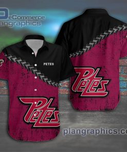 peterborough petes casual button down hawaiian shirt grunge polynesian tattoo ca hockey 112 E9Sd2