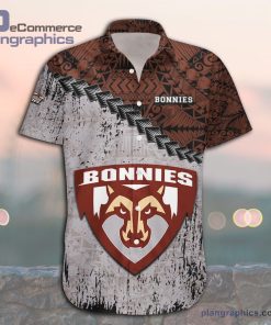 st bonaventure bonnies casual button down hawaiian shirt grunge polynesian tattoo ncaa 65 Px3ga