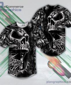 tribal metal breakthrough skull baseball jersey pl67259 mB2UH