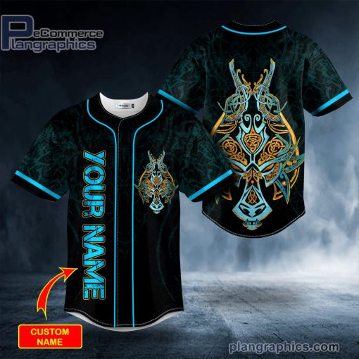 ulfhednar king viking blue tattoo custom baseball jersey 30 sv7St