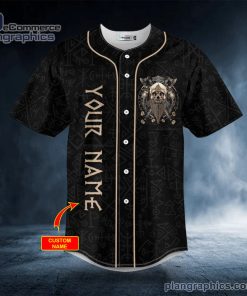 victory or valhalla viking skull custom baseball jersey 418 22i34