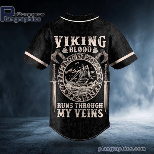 viking blood runs through my veins custom baseball jersey 417 pgOXi