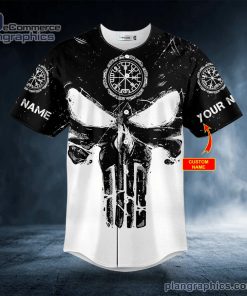 viking punisher skull custom baseball jersey 219 fTcs5