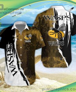 wasps rfc pattern short sleeve button down shirt and hawaiian short and shorts 9 9x84d