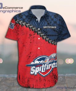 windsor spitfires casual button down hawaiian shirt grunge polynesian tattoo ca hockey 9 DGKUE