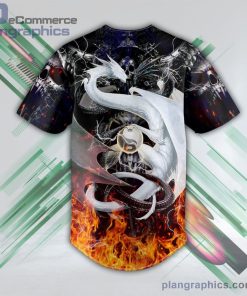 yin yang dragons fire skull baseball jersey pl9714175 Rz06u