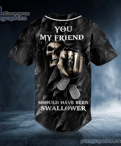 you my friend swallower pointing skull custom baseball jersey 397 Hlba2