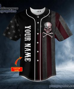 zero f given american flag skull custom baseball jersey 200 b4ANk