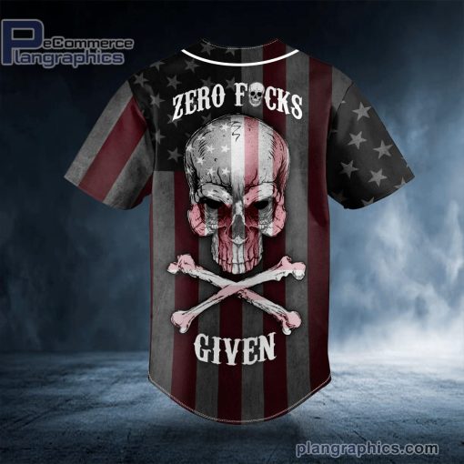 zero f given american flag skull custom baseball jersey 396 bMfa5