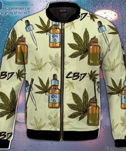 420 weed marijuana dope cbd minimalist art bomber jacket Xm7cG