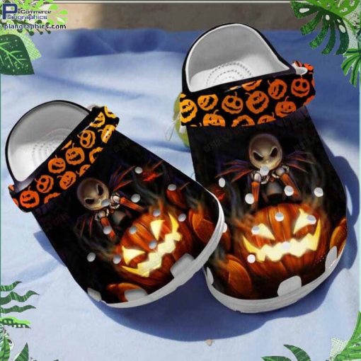angry pumpkin clogs crocs shoes halloween jFeOs