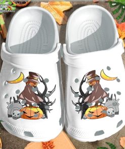 anime halloween pumpkin ghost crocs shoes clog mOPLy