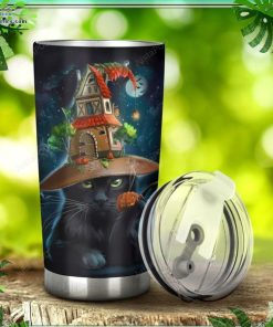 black cat witch halloween stainless steel tumbler 33 Rpno3