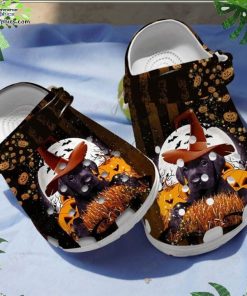 black labrador and pumpkin clogs crocs shoes gifts for halloween UZ3Kr