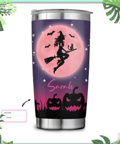breast cancer messed with the wrong witch custom stainless steel tumbler 28 naHup