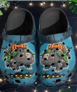 bulbasaur pumpkin halloween for men and women rubber crocs crocband clogs mTnu8
