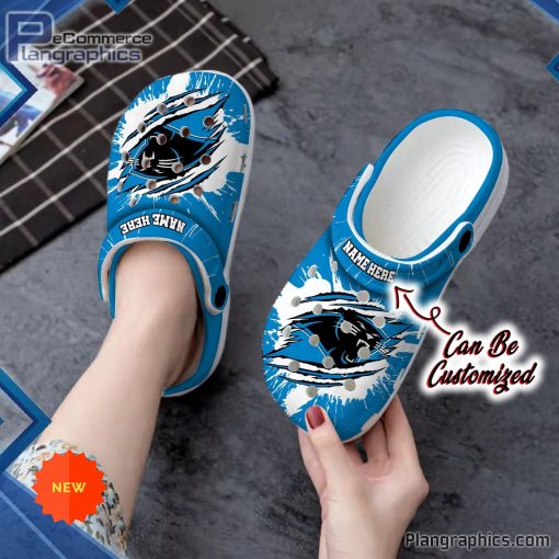 carolina panthers crocs personalized cpanthers football ripped claw clog shoes 114 3jijX