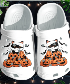 cat mummy pumpkin cute halloween shoes clog crocs crocband clog VWyLl