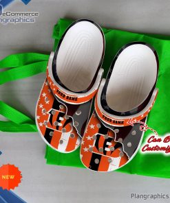 cincinnati bengals crocs personalized cbengals team american flag line clog shoes 228 QPRDd