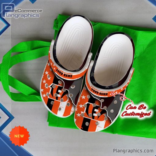 cincinnati bengals crocs personalized cbengals team american flag line clog shoes 228 QPRDd