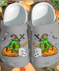 creepy pumpkin halloween monster shoes clog halloween crocs crocband clog YChBv